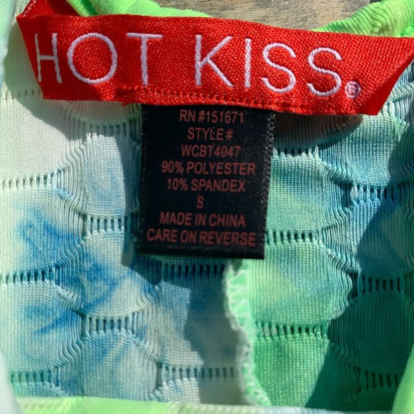 Hot Kiss Neon TieDye Crop Top Size Small - Picture 3 of 4